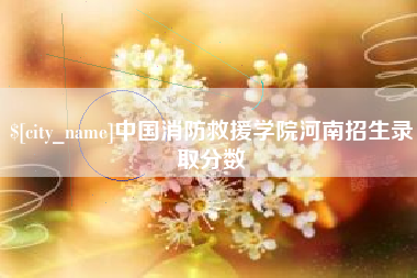五指山中国消防救援学院河南招生录取分数