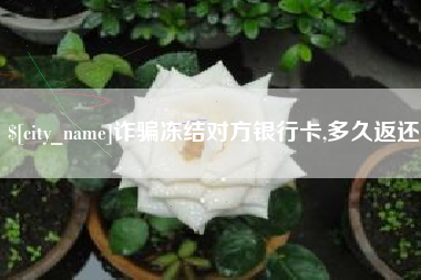 五指山诈骗冻结对方银行卡,多久返还