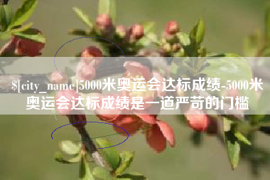 五指山5000米奥运会达标成绩-5000米奥运会达标成绩是一道严苛的门槛