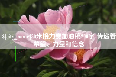五指山50米接力赛加油稿200字-传递着希望、力量和信念