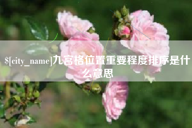 五指山九宫格位置重要程度排序是什么意思