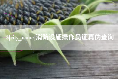 五指山消防设施操作员证真伪查询