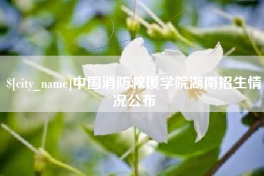 五指山中国消防救援学院湖南招生情况公布