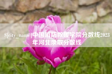 五指山中国消防救援学院分数线2023年河北录取分数线