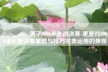 五指山男子5000米长跑决赛-更是对5000米长跑决赛策略与技巧完美运用的体现
