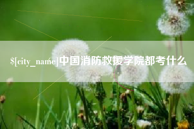 五指山中国消防救援学院都考什么