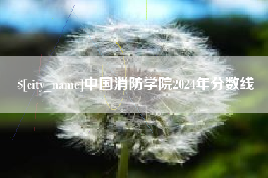 五指山中国消防学院2024年分数线