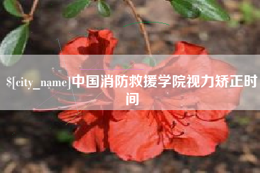五指山中国消防救援学院视力矫正时间