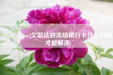 五指山欠款法院冻结银行卡什么时候才能解冻