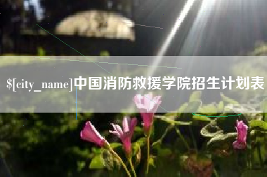 五指山中国消防救援学院招生计划表