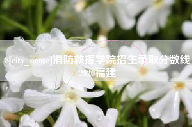 五指山消防救援学院招生录取分数线2020福建